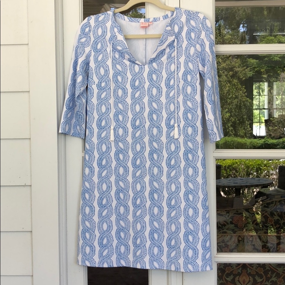 Persifor XS Blue and White Tyler Tunic Dress